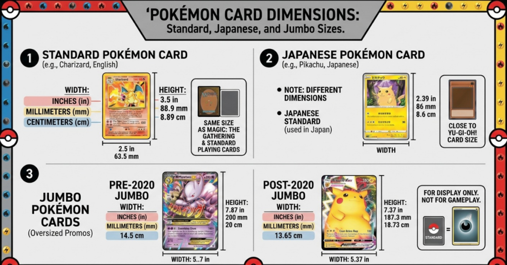 Pokémon Card Dimensions: Size in Inches, MM & CM